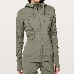 Lululemon Jacket Women's Dance Studio III Hoodie Reversible Sage Green Sz 10